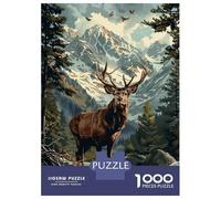 Rompecabezas De 1000 Piezas para Adolescentes A Deer in The Forest Rompecabezas para Adultos Juego Práctico Desafío Difícil Difícil Y Desafiante 38x26cm/1000pcs