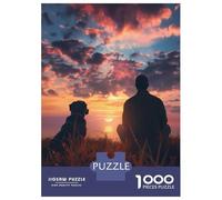 Rompecabezas De 1000 Piezas para Adolescentes A Man with Dog In Mind Rompecabezas para Adultos Juego De Ingenio Regalo De Cumpleaños para Cumpleaños, Navidad 38x26cm/1000pcs