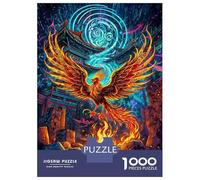 Rompecabezas De 1000 Piezas para Adolescentes A Phoenix Rises from Fire Rompecabezas para Adolescentes Juguetes Antiestrés Regalos para Mujeres Regalos para Reducir El Estrés 52x38cm/1000pcs