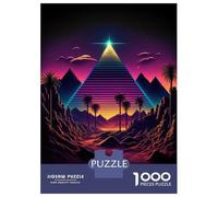 Rompecabezas De 1000 Piezas para Adolescentes A Retrowave Pyramid Rompecabezas para Adolescentes Juego Práctico para Mejorar La Memoria Regalos Y Cumpleaños Únicos 38x26cm/1000pcs