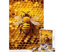 Rompecabezas de 1000 Piezas para Adolescentes: Abeja majestuosa en Panal Arte Natural Juguetes antiestrés Regalos de Amigo Secreto Juego de ingenio desafiante para completar tamaño 38x52cm