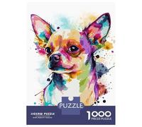 Rompecabezas De 1000 Piezas para Adolescentes Abstract Chihuahua Dog Rompecabezas para Adultos Juegos Relajantes Análisis Y Lógica para Cumpleaños, Navidad 38x26cm/1000pcs