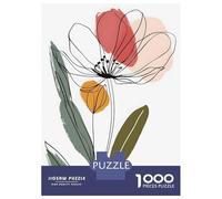 Rompecabezas De 1000 Piezas para Adolescentes Abstract Floral Line Art Rompecabezas para Adultos Juegos Familiares Vacaciones En Casa Matar El Tiempo Difícil Y Desafiante 70x50cm/1000pcs