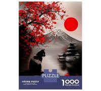 Rompecabezas De 1000 Piezas Para Adolescentes Abstract Fuji Mountain Feline Serene Painting Rompecabezas Para Adultos Juego Práctico Arte De Pared Oferta Como Regalos Para Toda La Familia 38x26cm/1000