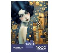 Rompecabezas De 1000 Piezas para Adolescentes Abstract Gold Allure Woman Rompecabezas para Adultos Juegos Familiares Difícil Difícil Cumpleaños Y Navidad 38x26cm/1000pcs