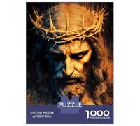 Rompecabezas De 1000 Piezas Para Adolescentes Abstract Jesus Christ with Crown of Thorns Rompecabezas Para Adultos Juegos De Relajación Ensamblaje De Patrones Diversión En Casa Actividades, 52x38cm/10