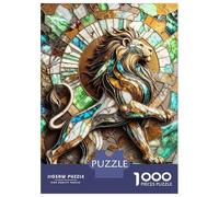 Rompecabezas De 1000 Piezas para Adolescentes Abstract Lion Kintsugi Art Rompecabezas para Adultos Juguetes DIY Alivio del Estrés Oferta como Regalos para Toda La Familia 52x38cm/1000pcs