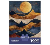 Rompecabezas De 1000 Piezas para Adolescentes Abstract Moonlit Mountain Landscape Art Print Rompecabezas para Adultos Juego Práctico Decoración Gran Regalo para Jugar 70x50cm/1000pcs