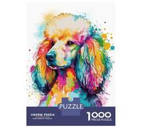 Rompecabezas De 1000 Piezas para Adolescentes Abstract Poodle Painting Rompecabezas para Adolescentes Juegos Relajantes para La Diversión Familiar Juego Desafiante Regalos 38x26cm/1000pcs