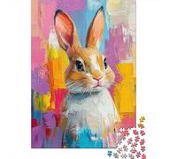 Rompecabezas De 1000 Piezas para Adolescentes Abstract Rabbit Art Print Rompecabezas para Adultos Juego Práctico Arte De Pared Oferta como Regalos para Toda La Familia 52x38cm/1000pcs