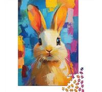 Rompecabezas De 1000 Piezas para Adolescentes Abstract Rabbit Painting Art Rompecabezas para Adultos Juego Práctico Arte De Pared Oferta como Regalos para Toda La Familia 70x50cm/1000pcs