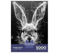 Rompecabezas De 1000 Piezas para Adolescentes Abstract Rabbit Portrait Rompecabezas para Adultos Juegos Relajantes Decoración Interacción Entre Padres E Hijos 70x50cm/1000pcs