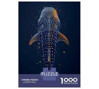 Rompecabezas De 1000 Piezas para Adolescentes Abstract Whale Shark Gold Rompecabezas para Adultos Juegos Divertidos Decoración Cumpleaños, Navidad 70x50cm/1000pcs
