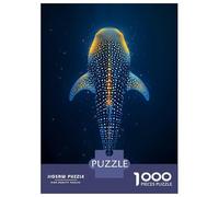 Rompecabezas De 1000 Piezas para Adolescentes Abstract Whale Shark Gold Rompecabezas para Adultos Juegos Relajantes Pero Divertidos Y Humorísticos 52x38cm/1000pcs