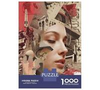 Rompecabezas De 1000 Piezas para Adolescentes Abstract Woman Collage Art Print-1 Rompecabezas para Adolescentes Juego Familiar Mejora La Memoria Cumpleaños Y Navidad 38x26cm/1000pcs