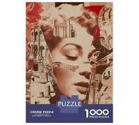 Rompecabezas De 1000 Piezas para Adolescentes Abstract Woman Collage Art Print Rompecabezas para Adultos Juegos De Relajación Regalos De Cumpleaños para Amigos Y Familiares 52x38cm/1000pcs