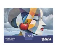 Rompecabezas De 1000 Piezas para Adolescentes Abstract Woman with Apple Art Print Rompecabezas para Adultos Juego De Ingenio Desafío Difícil Cumpleaños 70x50cm/1000pcs