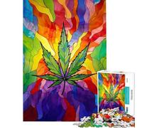 Rompecabezas de 1000 Piezas para Adolescentes Abstracto Colorido de THCA Art difícil y desafiante para la diversión Familiar Juegos Divertidos para Mayores de 14 años Juego de Rompecabezas ofrecido