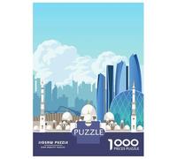 Rompecabezas De 1000 Piezas para Adolescentes Abu Dhabi Travel Print Rompecabezas para Adolescentes Juegos Relajantes Difícil Regalos para Amigos Y Familiares 38x26cm/1000pcs