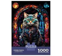 Rompecabezas De 1000 Piezas para Adolescentes Abyssinian Cat Abstract Rompecabezas para Adultos Juegos Familiares Mejora La Memoria Regalos De Juegos Desafiantes 52x38cm/1000pcs
