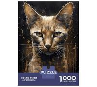 Rompecabezas De 1000 Piezas para Adolescentes Abyssinian Cat Magic Power Rompecabezas para Adultos Juegos Relajantes Ensamblaje De Patrones Regalos De Cumpleaños Y Únicos 38x26cm/1000pcs