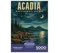 Rompecabezas De 1000 Piezas para Adolescentes Acadia National Park Vintage Rompecabezas para Adultos Juego Familiar Difícil Difícil Cumpleaños Y Navidad 52x38cm/1000pcs
