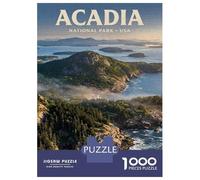 Rompecabezas De 1000 Piezas para Adolescentes Acadia National Park Vintage Travel Rompecabezas para Adultos Juegos Divertidos Regalos para Mujeres Desafiantes De Completar 52x38cm/1000pcs