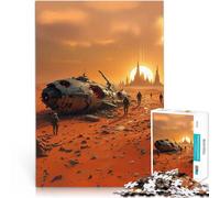Rompecabezas de 1000 Piezas para Adolescentes Accidente de Nave Espacial en un Planeta Desierto Acertijo para Mejorar la Memoria 52x38cm