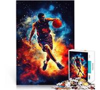 Rompecabezas de 1000 Piezas para Adolescentes Acción del Jugador de Baloncesto Desafiante Difícil Gran Regalo para Juegos 50x70cm