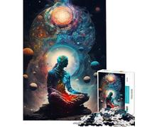 Rompecabezas de 1000 Piezas para Adolescentes Actividades de meditación surrealistas y Divertidas para Hacer en casa Decoración Juegos relajantes para Mayores de 14 años 38x52cm