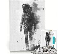 Rompecabezas de 1000 Piezas para Adolescentes Acuarela Astronauta Juego Educativo Carrera de Velocidad Manual Juego de desafío único 38x26cm
