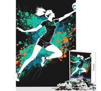 Rompecabezas de 1000 Piezas para Adolescentes Acuarela Voleibol Juguetes de Bricolaje Regalos para Mujeres y Hombres Juego práctico colección de Artistas Bellas Artes tamaño 38x26cm