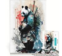 Rompecabezas de 1000 Piezas para Adolescentes Acuarelas Panda Juego Educativo Carrera de Velocidad Manual Juego de desafío único 38x52cm
