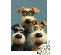 Rompecabezas De 1000 Piezas para Adolescentes Adorable Dog Friends Rompecabezas para Adultos Juguetes Antiestrés Difícil Difícil Cumpleaños Y Navidad 70x50cm/1000pcs