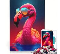 Rompecabezas de 1000 Piezas para Adolescentes: Adorable Flamenco Tropical, Juego Educativo, Carrera de Velocidad Manual, Juego de desafío único 50x75cm