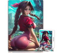 Rompecabezas de 1000 Piezas para Adolescentes: Aerith Gainsborough en una Ciudad en ruinas, Juego desafiante, Juguetes, decoración de Pared, Regalo para cumpleaños, tamaño 50x75cm