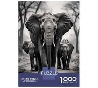 Rompecabezas De 1000 Piezas para Adolescentes African Elephant Family Rompecabezas para Adultos Juego Práctico Decoración Gran Regalo para Jugar 70x50cm/1000pcs
