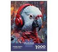 Rompecabezas De 1000 Piezas para Adolescentes African Grey Parrot Rompecabezas para Adolescentes Juego De Ingenio Mejora La Memoria Diversión En Casa Actividades, 52x38cm/1000pcs