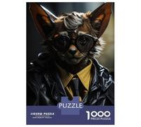 Rompecabezas De 1000 Piezas para Adolescentes Agent Bat Funny Animal Rompecabezas para Adultos Juego Familiar Decoración del Hogar Regalos para Reducir El Estrés 52x38cm/1000pcs