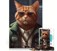 Rompecabezas de 1000 Piezas para Adolescentes Agente felino de la ATF,articulación Suave,diversión,Entrenamiento Mental,Juego Casual,decoración navideña (50x75cm)