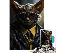 Rompecabezas de 1000 Piezas para Adolescentes Agente Murciélago Divertido Animal para Juego Educativo Desafío Juguete Juego de Acertijos Juego de Desafío Difícil Regalos de Amigo Invisible (38x52cm)