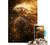 Rompecabezas de 1000 Piezas para Adolescentes Águila Dorada Radiante Juego de ingenio Juguete Intelectual excelente Regalo y Juguete Divertido y con Humor (tamaño 38x26cm)