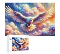 Rompecabezas de 1000 piezas para adolescentes, águila en nubes, pintura de juguete, decoración de pared, difícil, duro, único, regalos de cumpleaños y Navidad, 1000 piezas