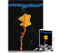 Rompecabezas de 1000 Piezas para Adolescentes Ahogándose en la Tristeza, Divertido Juego cognitivo de Aprendizaje, reflexivo, tamaño 38x52cm