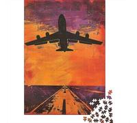 Rompecabezas De 1000 Piezas para Adolescentes Airplane Wall Art Print-1 Rompecabezas para Adultos Juguetes DIY para La Diversión Familiar para Cumpleaños, Navidad 38x26cm/1000pcs