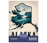 Rompecabezas De 1000 Piezas para Adolescentes Alaska The Last Frontier Travel Rompecabezas para Adultos Juegos Relajantes Alivia El Estrés Diversión En Casa Actividades, 38x26cm/1000pcs