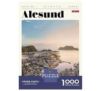 Rompecabezas De 1000 Piezas para Adolescentes Alesund Norway Travel Art Rompecabezas para Adultos Juguetes Antiestrés Difícil Difícil Cumpleaños Y Navidad 38x26cm/1000pcs