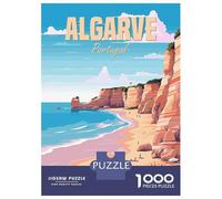 Rompecabezas De 1000 Piezas para Adolescentes Algarve Portugal Rompecabezas para Adultos Juegos Relajantes Alivia El Estrés Ayuda A Ejercitar El Cerebro 38x26cm/1000pcs