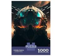 Rompecabezas De 1000 Piezas para Adolescentes Alien Helmet Pilots Rompecabezas para Adultos Juego Familiar Decoración del Hogar Regalos para Reducir El Estrés 38x26cm/1000pcs