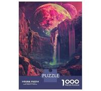Rompecabezas De 1000 Piezas para Adolescentes Alien Waterfall Fantasy Art Print Rompecabezas para Adolescentes Juego Familiar Mejora La Memoria Cumpleaños Y Navidad 52x38cm/1000pcs